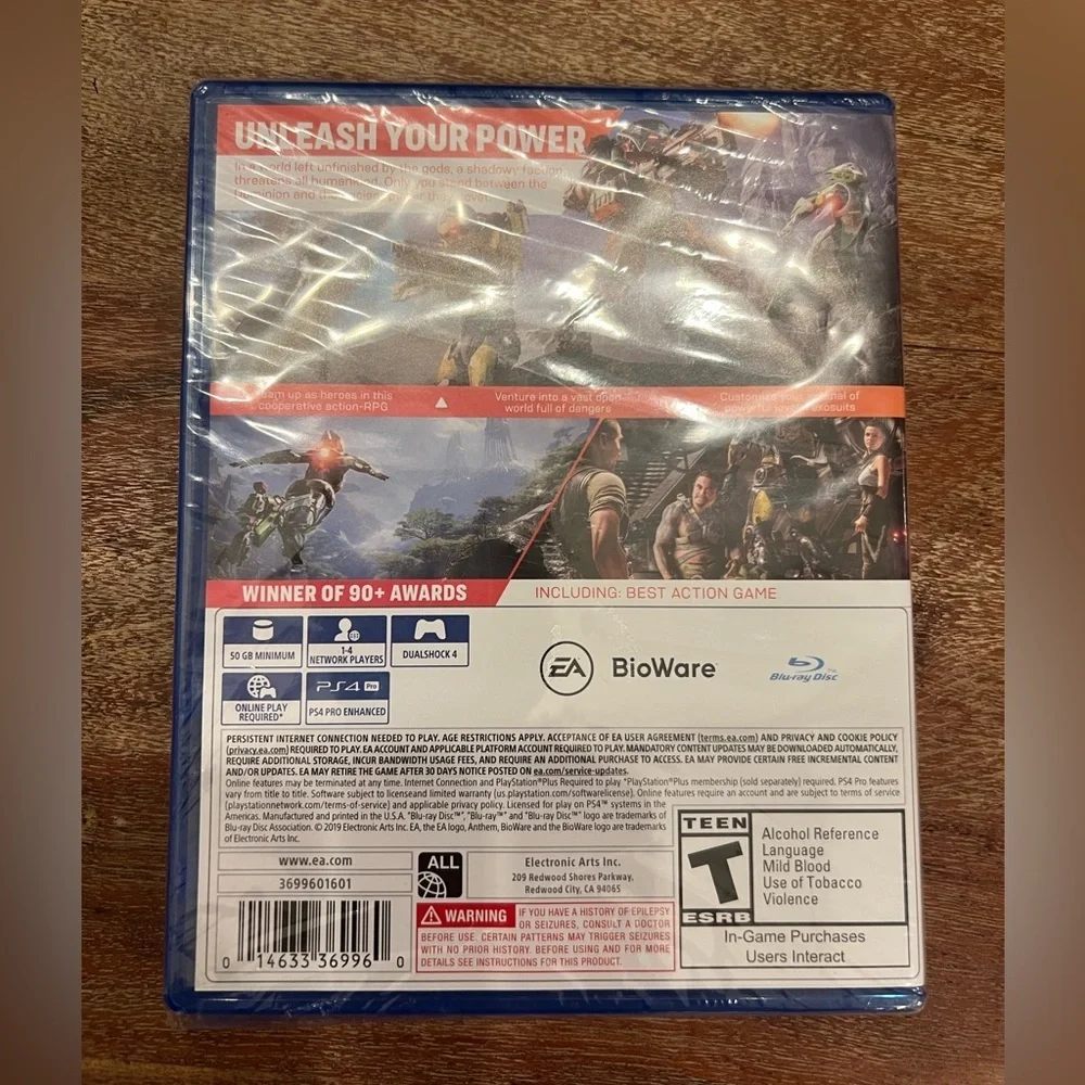 NWT unopened Anthem PS4 game‎